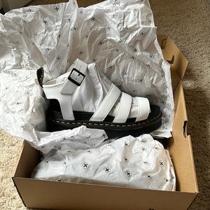 New white Sandals Dr. Marten’s. Size US 8, runs big